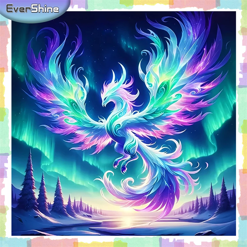 EverShine Diamant-Gemälde, Phönix, volle quadratische Strasssteine, Diamant-Mosaik, Tier, 2024, neue Stickerei, Aurora, personalisiertes Geschenk