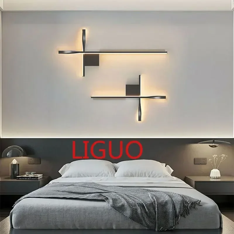 

Modern Minimalist LED Wall Lamps Lights Bedroom Bedside Dining Living Room Study Hotel Lobby Home Decor Indoor Lighting Dimmable