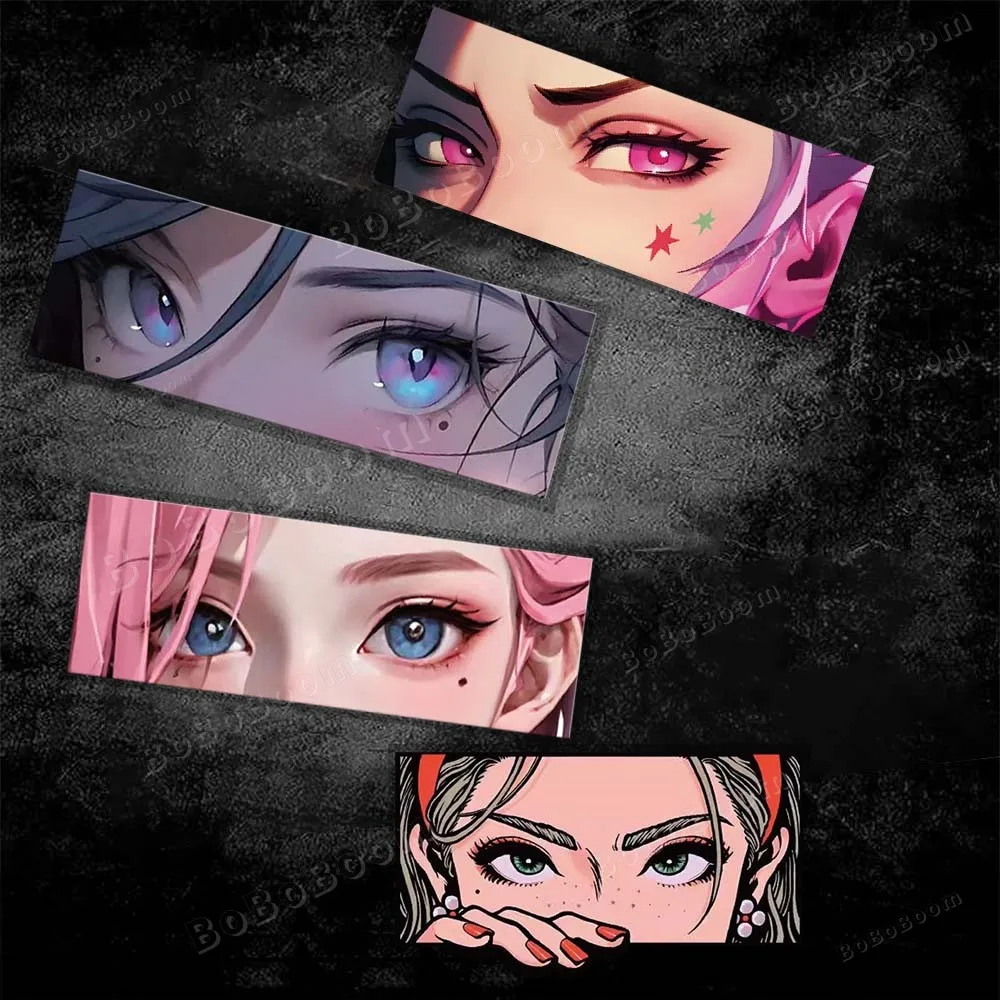 

Светоотражающая наклейка для мотоцикла, пробуждающие глаза, автомобильная наклейка JDM, аниме для девочек, авто, грузовик, окно, скутер, гоночные виниловые наклейки