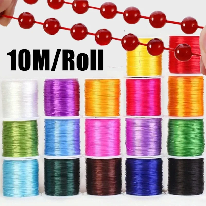 

10M/Roll Strong Elastic Crystal Beading Thread DIY Beading Rope Stretchable String Line Cord Jewelry Making Bracelet Accessories