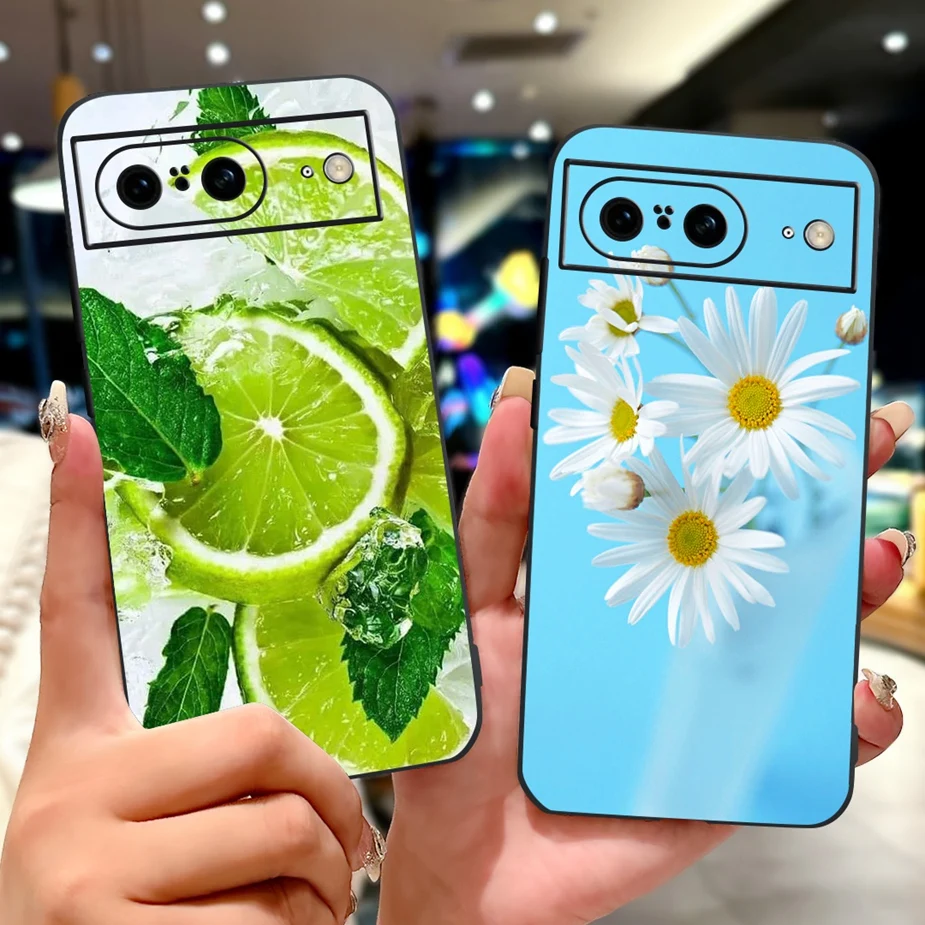 حافظة لهاتف جوجل بيكسل 8 برو Pixel8A غطاء مطلي على الموضة الفاخرة حافظة هاتف ناعمة من البولي يوريثان لهاتف جوجل بيكسل 8A Pixel8 Pro Fundas Coque