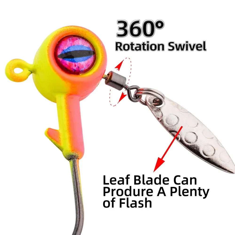 Underspin Spinner con pala de sauce - Señuelo para agua salada y dulce