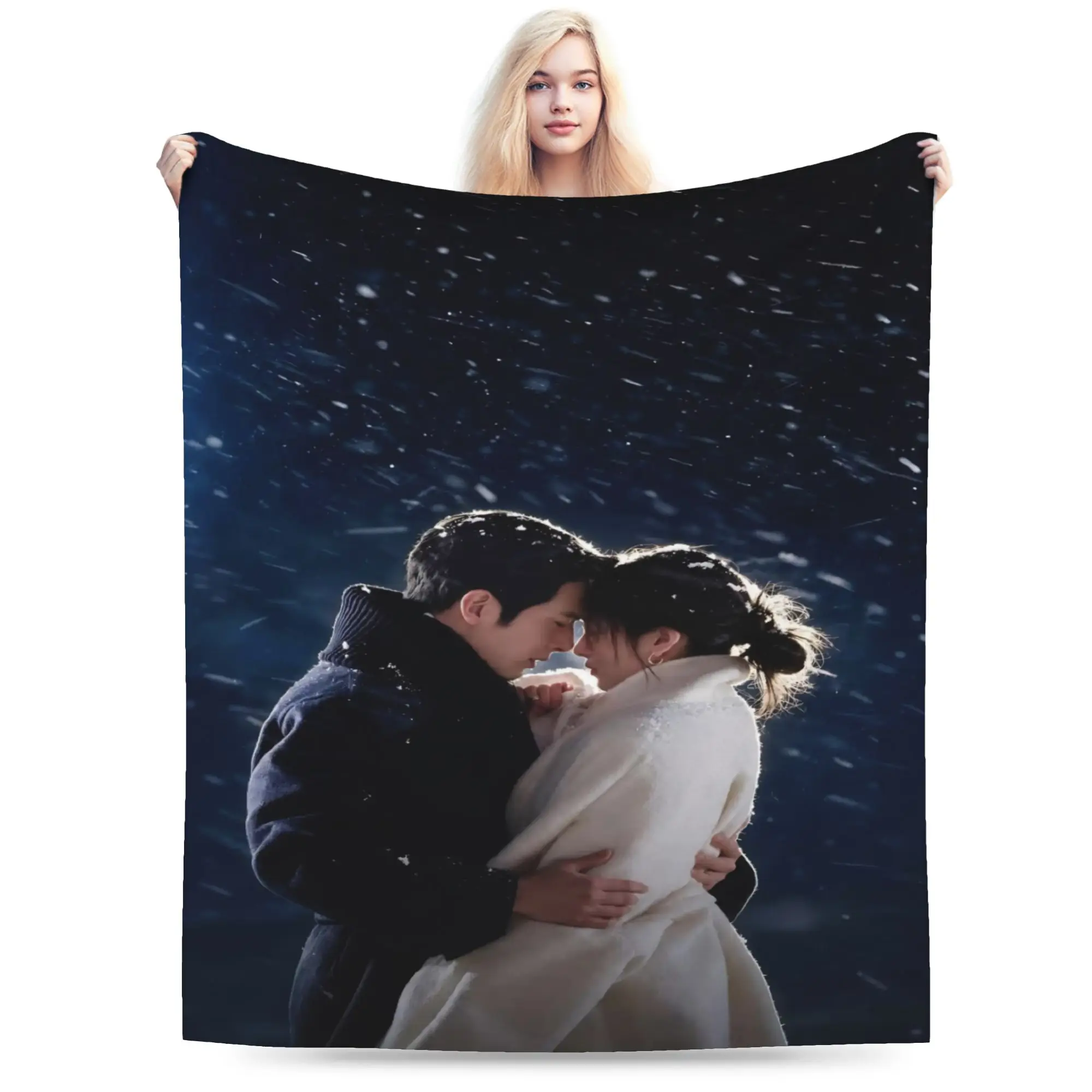 The Early Spring jing boran Blankets Fleece  Cozy Super Soft Throw Blanket for Sofa Bedding Throws