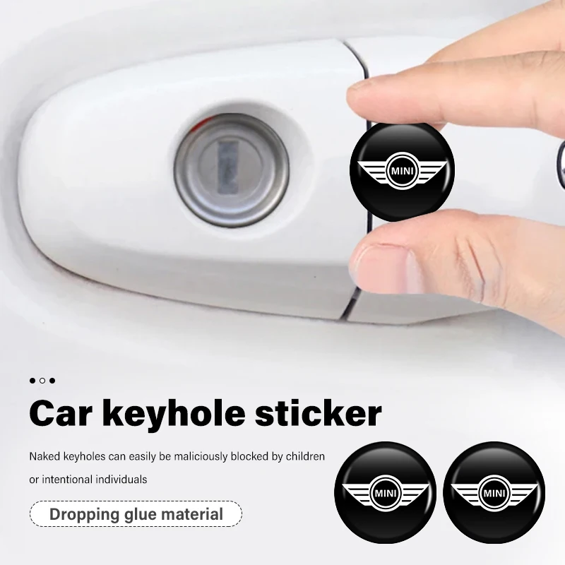 20pcs Car Door Lock Keyhole Stickers Protector Cover Auto For MINI Cooper JCW WORKS R55 R56 F55 F56 R57 R58 R59 R60 R50