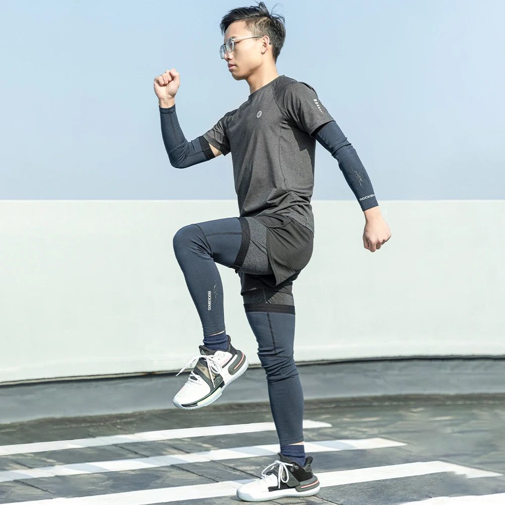 ROCKBROS Herbst Winter Radfahren Bein Hülse Männer Frauen Winddicht Fleece Arm Bein Wärmer Zyklus Sport Ärmeln Legging Fahrrad Ausrüstung – Detail 20