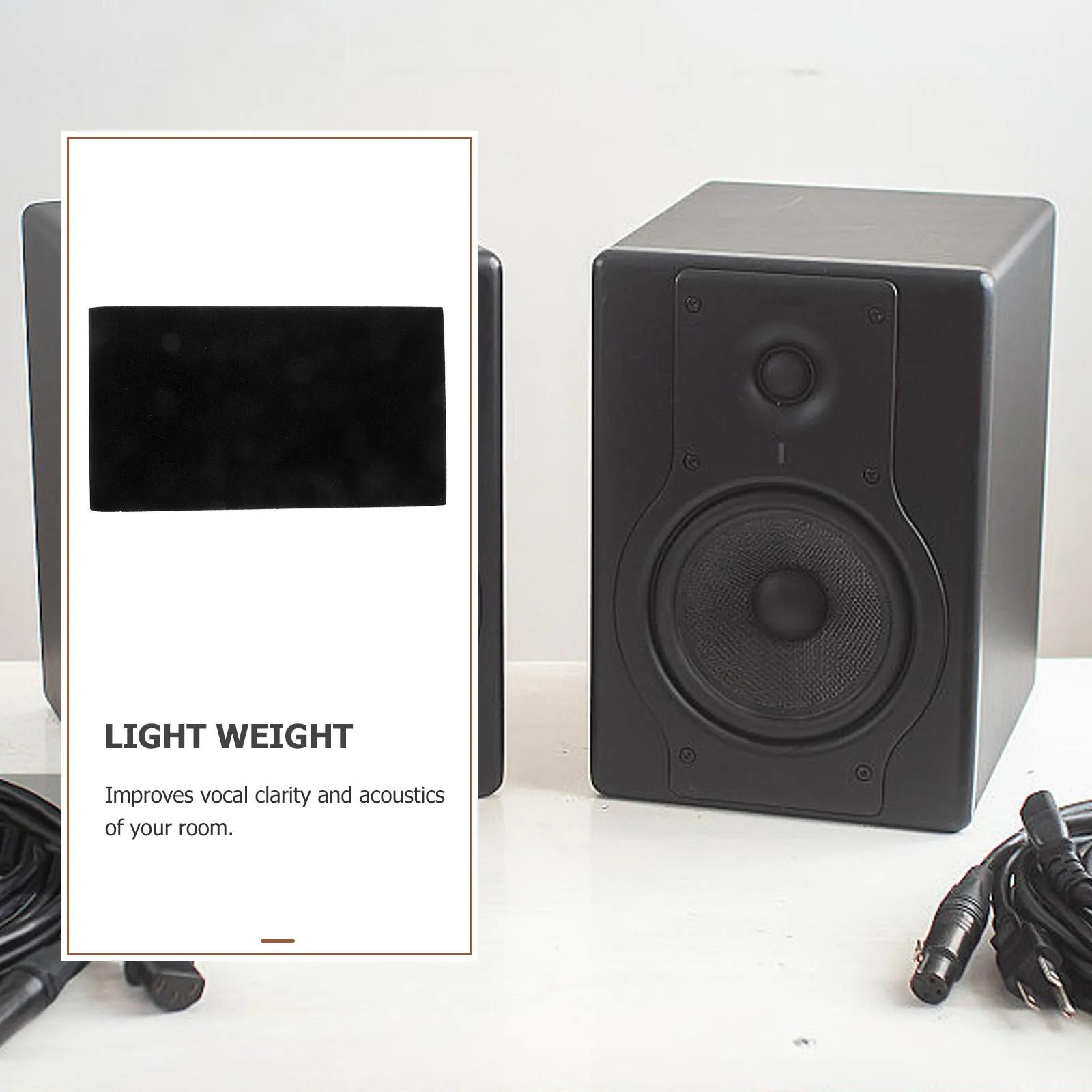 Coussinets d'isolation acoustique en éponge pour haut-parleur, 2 pièces, coussinets d'absorption du son, réduction du bruit, isolateur de moniteur pratique