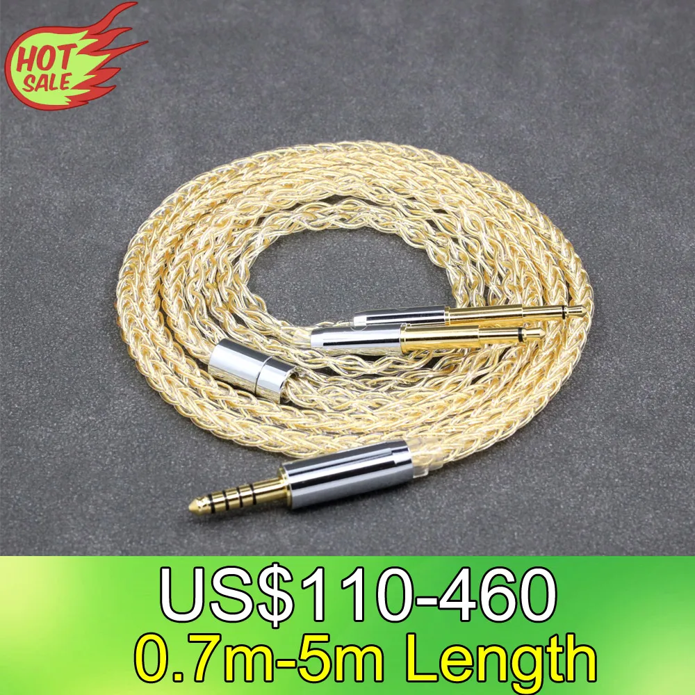 ЛН 008418   8-жильный кабель для наушников из чистого серебра 925 пробы с покрытием из 24-каратного золота для Meze 99 Classics NEO NOIR, гарнитура для наушников