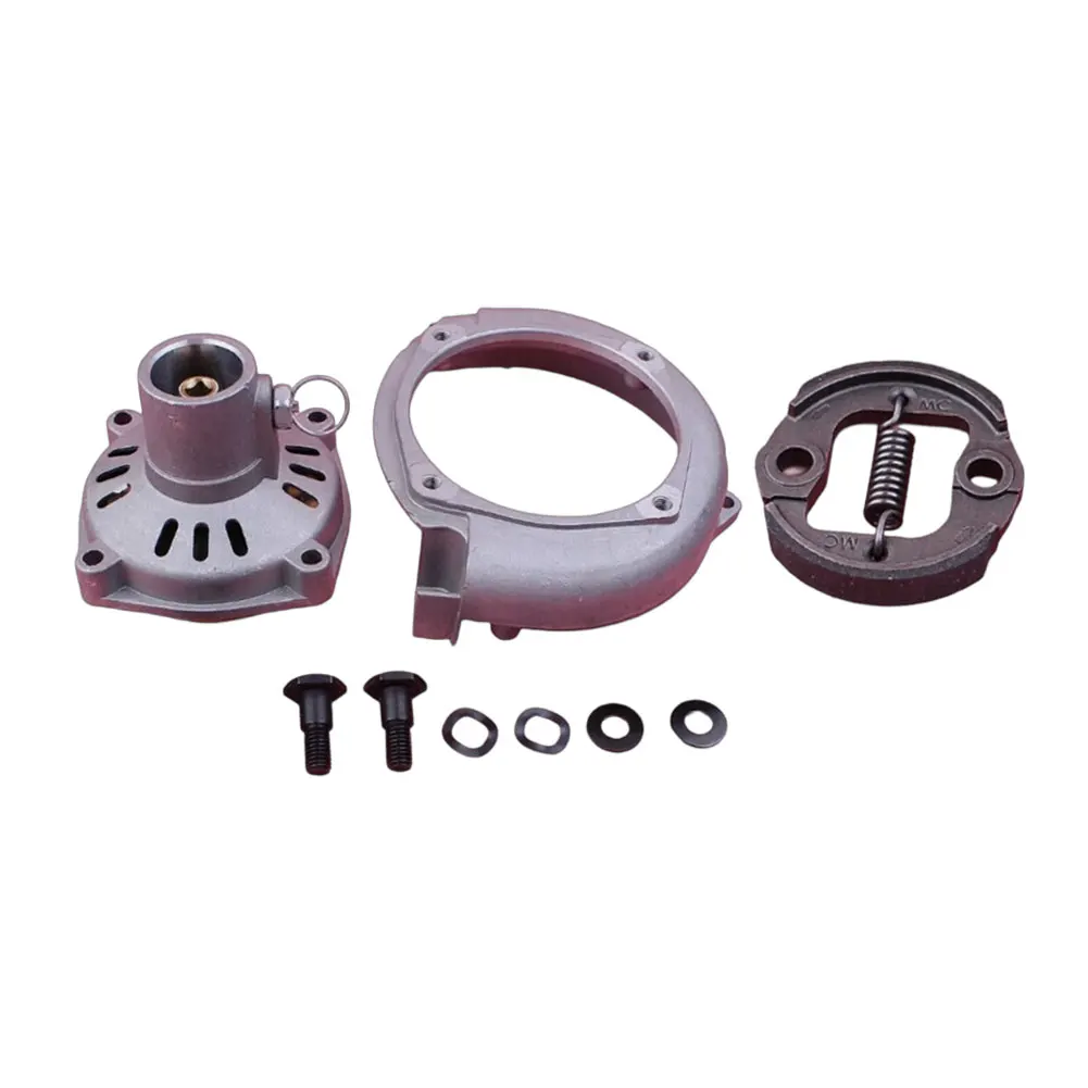 Clutch set for Honda GX35 GX35NT engines featuring drum cover bolt washer flywheel and fan cover replacement parts