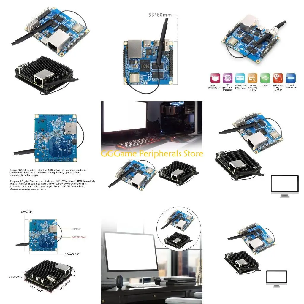 

U55B Allwinner 64-битная макетная плата H616, процессор Cortex-A53 для Zero2