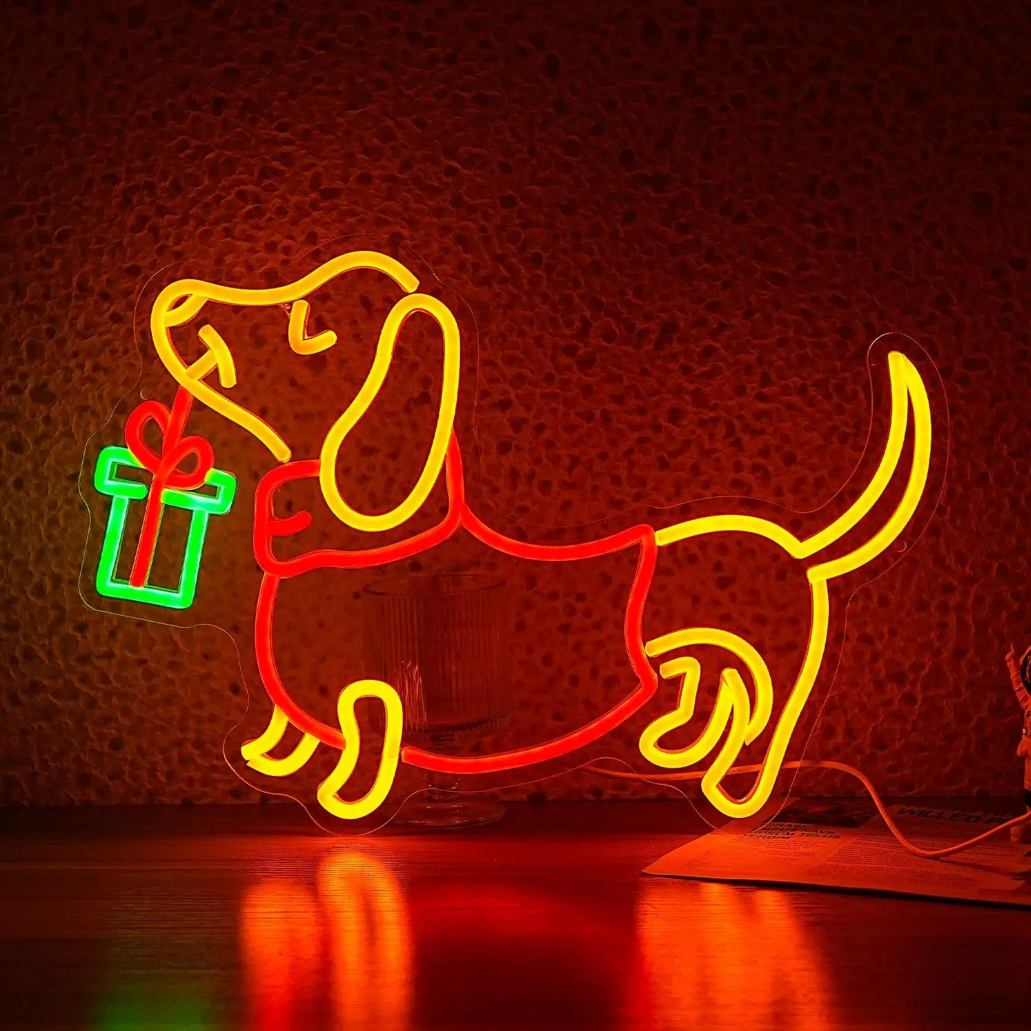 Dachshund Neon Light Sign USB Dimmable LED Neon Sign Wall Decoration for Bedroom Gameroom Livingroom Birthday Party Gifts