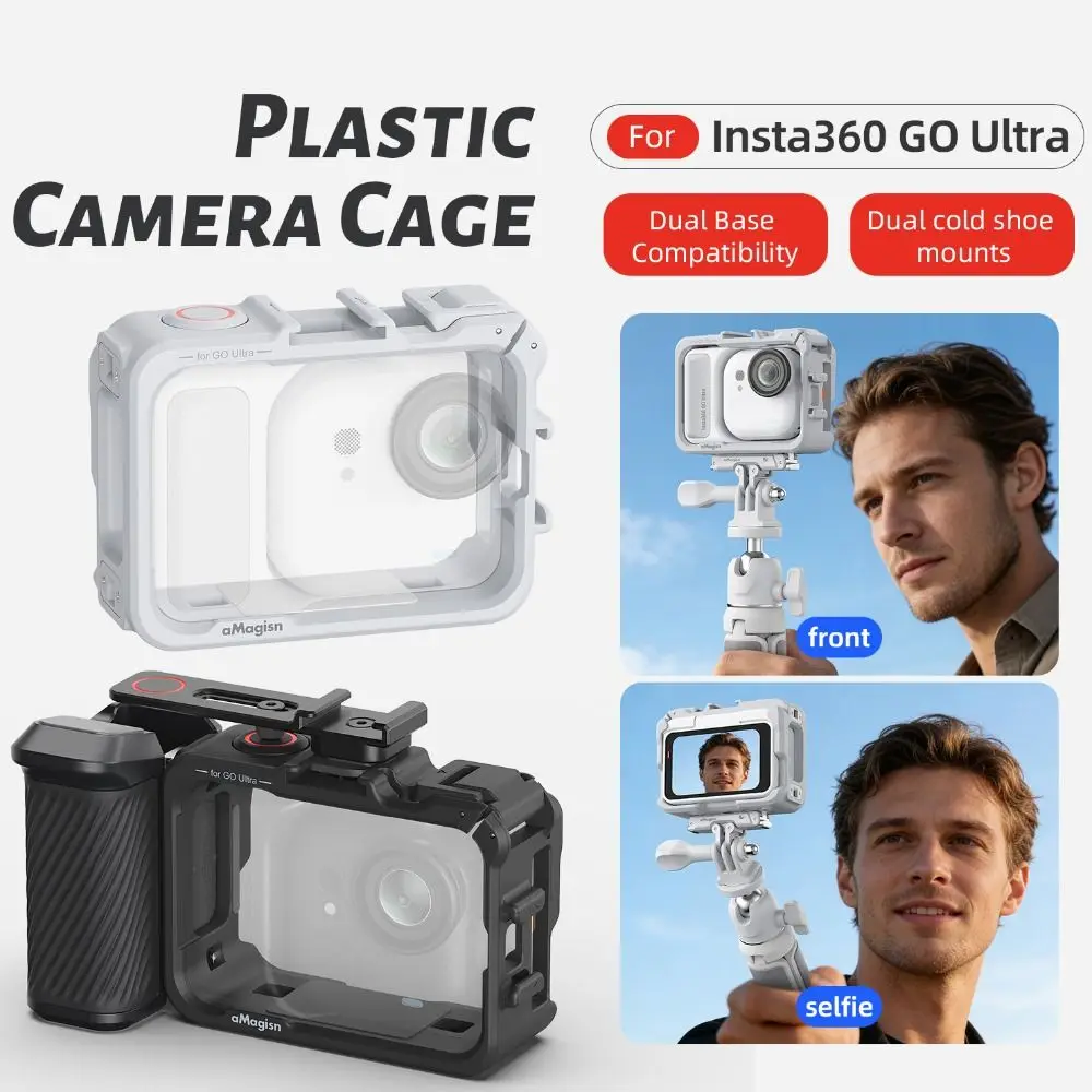 Quick Release Protective Frame Plastic Multifunctional Rabite Cage Cold Shoe Expansion for Insta360 Go Ultra