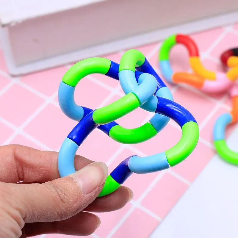 4Pcs Fun and Educational Twist Music Puzzle Toys for Kids-Vent Deformation Rope Knot Pressure Toys