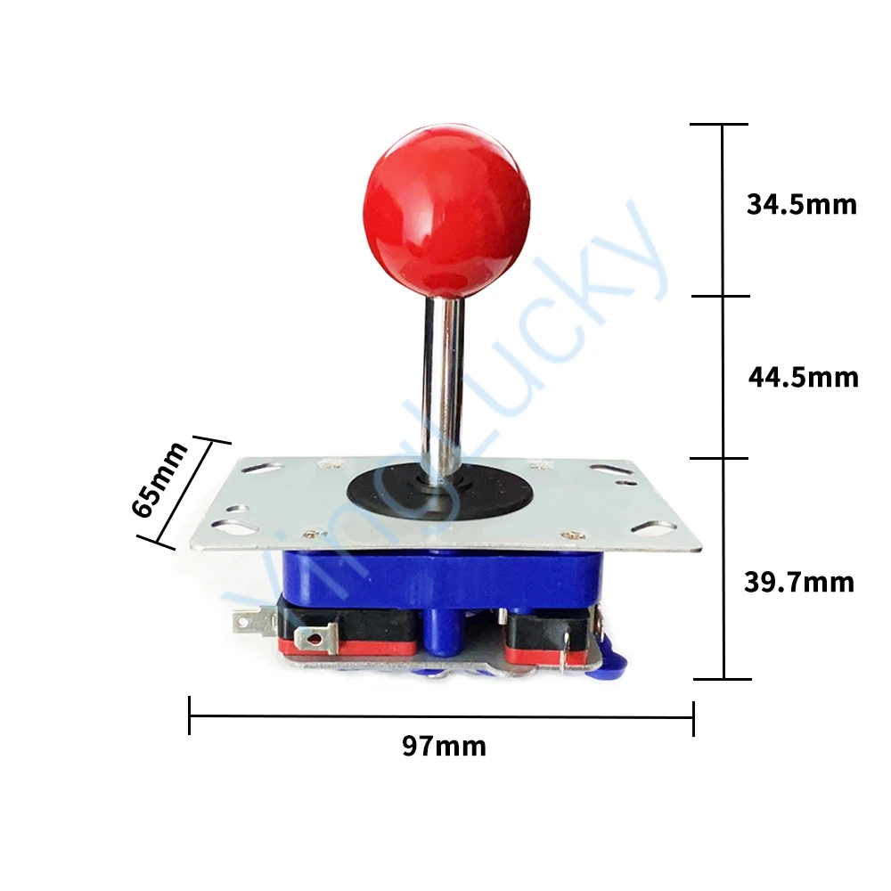 DIY Arcade-Set für 2 Spieler mit LED-Drucktasten, amerikanischem Joystick, USB-Encoder-Kabel, Mame Jamma Spielteile für PC und Raspberry Pi – Detail 6