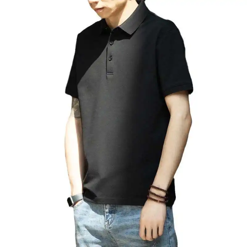Summer Men's Trendy Loose Cotton T-irt ort Sve Faion Urban Sle ket Design Commute Suitable Polyester Blend