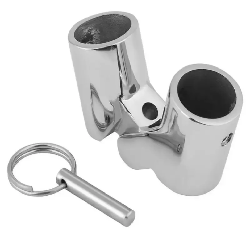 Stainless Steel 22mm/25mm Folding Swivel Accessories Coupling Connector Tube Pipe Boat Hardware Pole Railing Mast Canopy