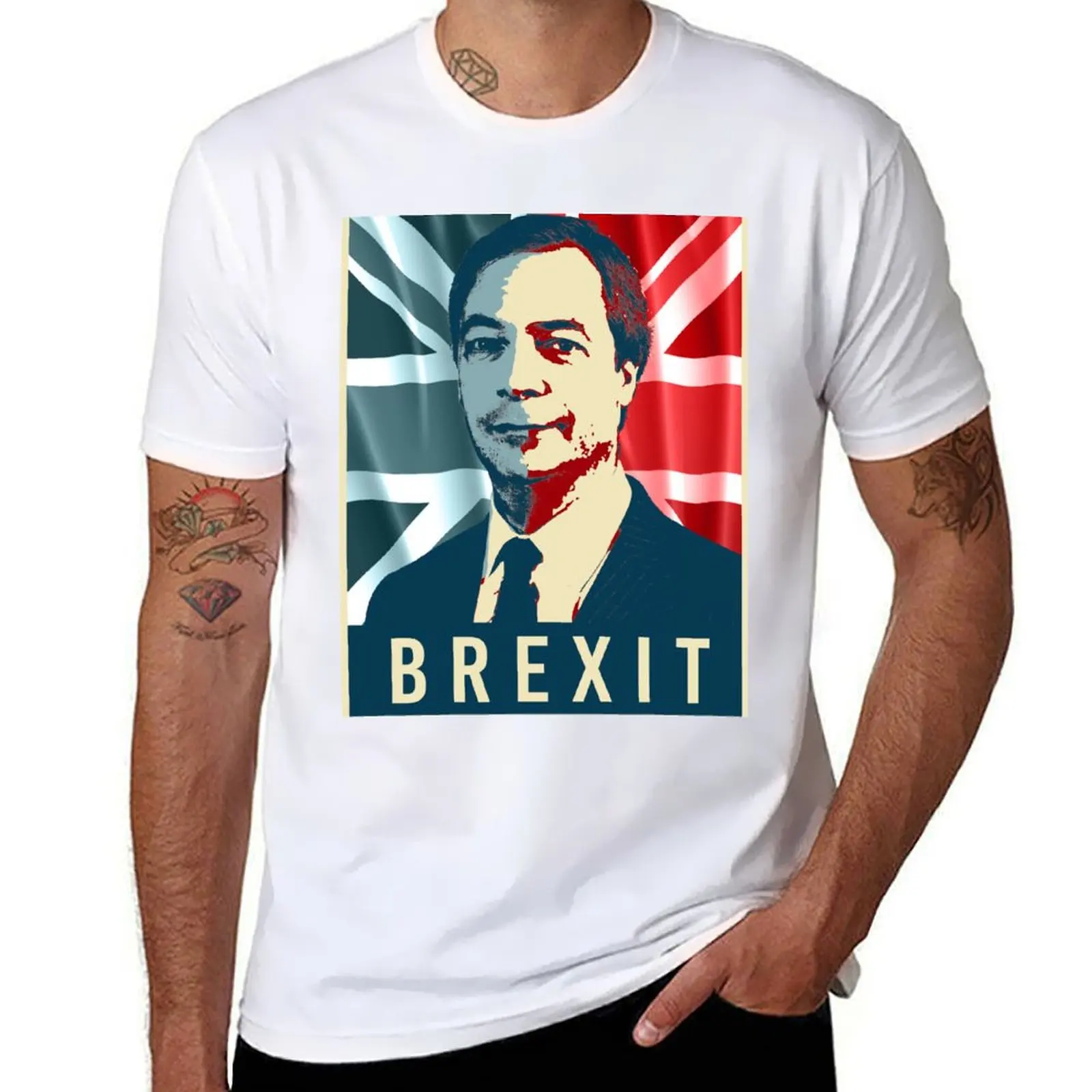 

Футболка Nigel Farage Brexit для мужчин, футболки из 100% хлопка, футболка высокого качества