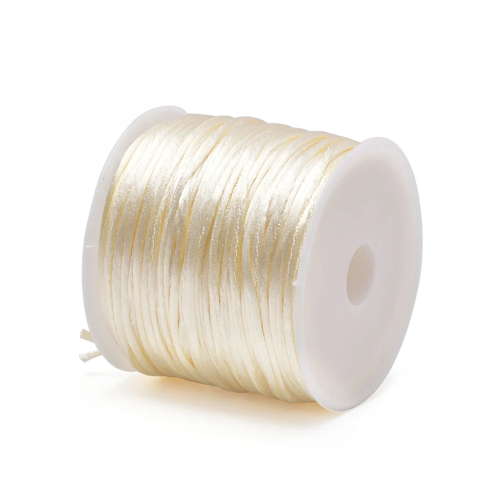 1,5 mm ambachten satijnen rattail koord string van nylon voor Chinese knoop, macramé, trim, sieraden maken 24 yards