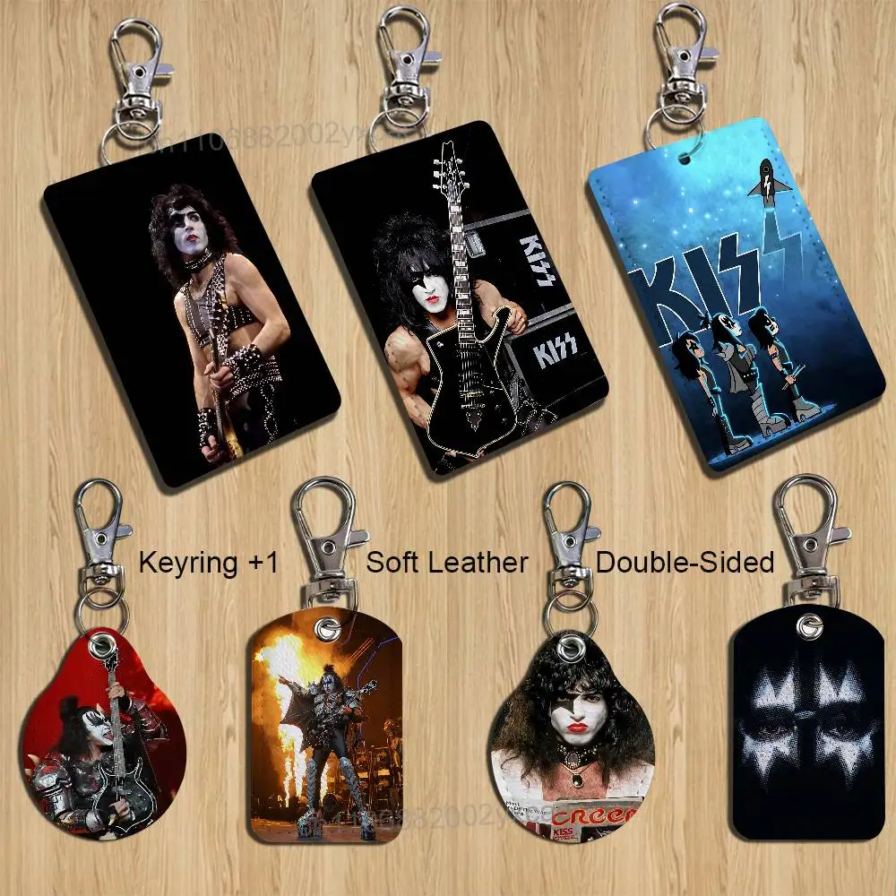 

Paul Stanley KISS Gene Simmons Holder For Bank Business Work Card Holder Student Card Case Bus Card Keychain