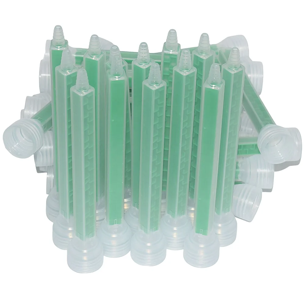 

1pc/100pcs AB Glues Static Mixer 161mm Square Mixing Tube Syringe Two Component Epoxy Resin Adhesives Cartridges Mixing Nozzles