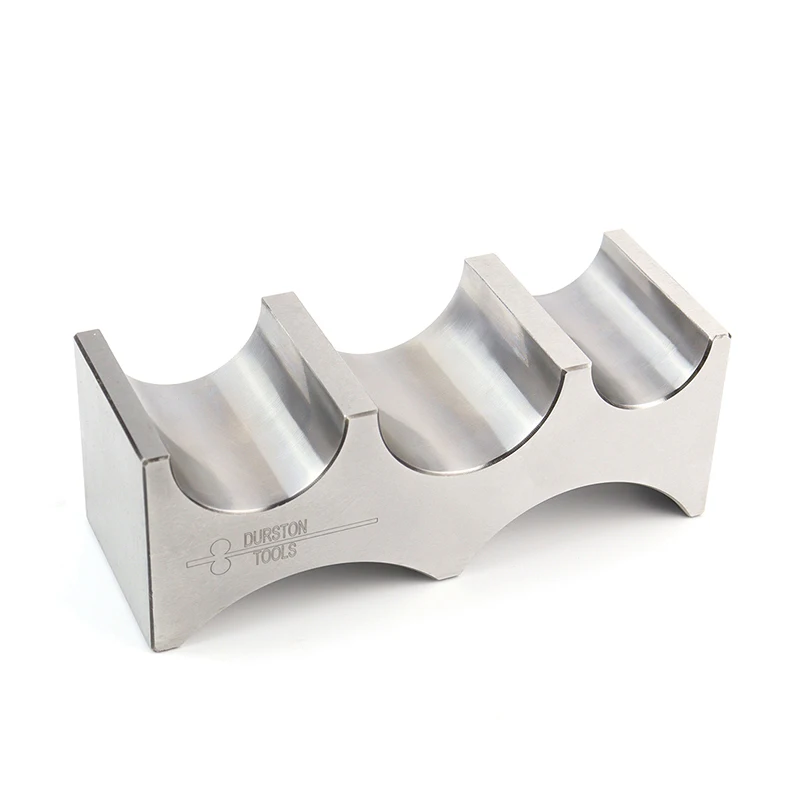 

Durston Large Jewelry Forming Block Hardened & Polished Steel with 5 Half-Cut Channels for Precision Metal Bending and Forging