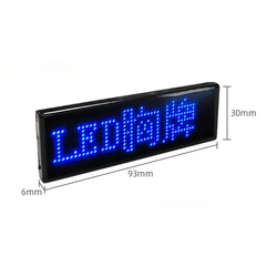 Rechargeable Bluetooth Digital LED Badge Insignia DIY Programmable Scrolling Message Board Mini LED Display LED Name Tag