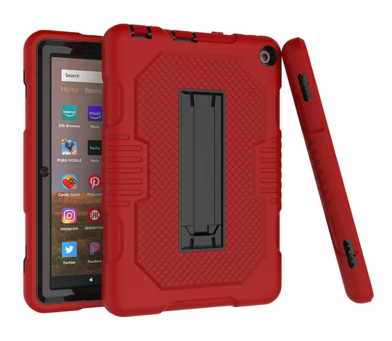 Shockproof Stand Cover For Amazon Kindle Fire HD8 HD 8 2020 / HD8 HD 8 Plus 2020 8.0 inch Case Kids Tablet Full Protection Case