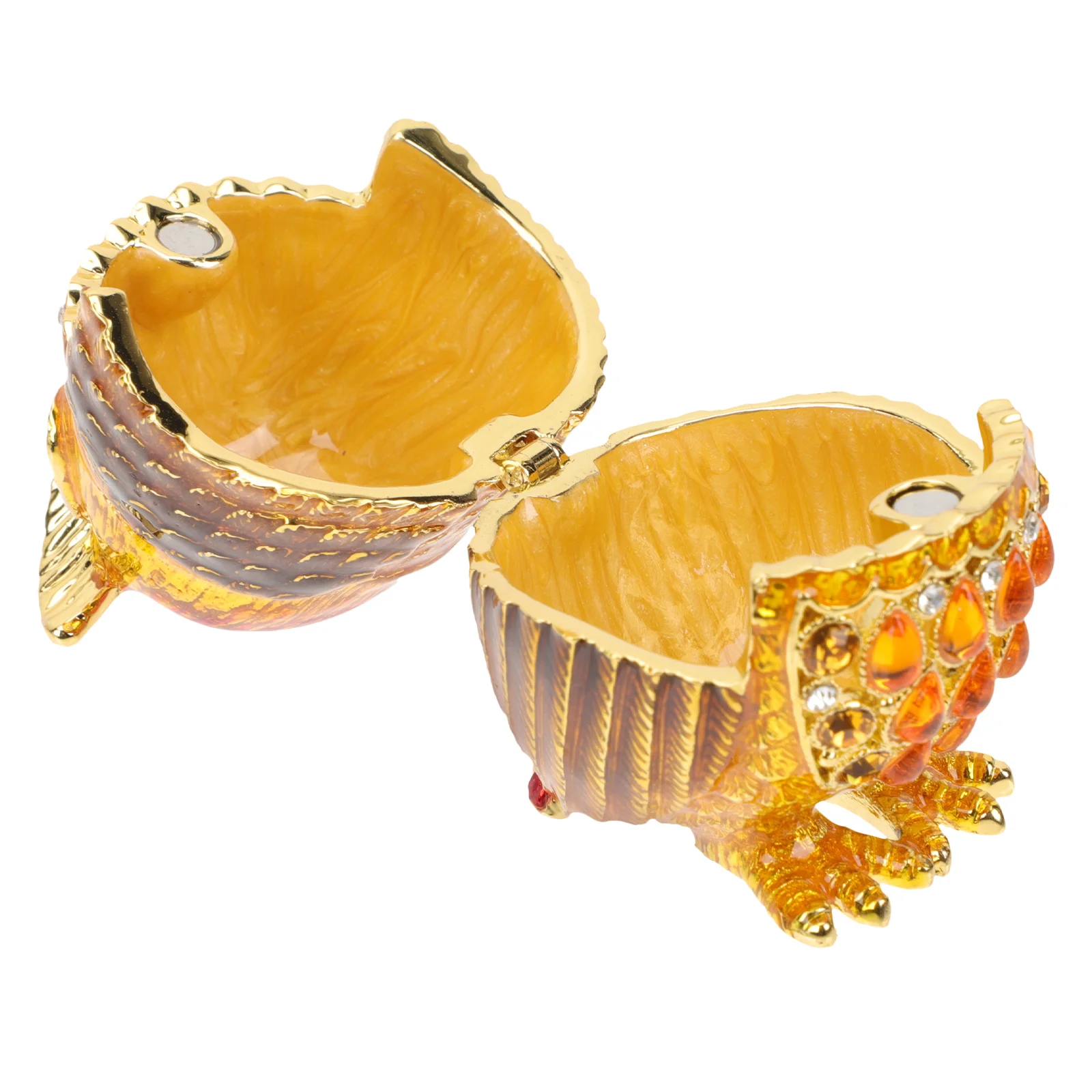 

Owl Jewelry Box Holder Ear Stud Storage Accessorizes Organizer Adornment Figurine Alloy
