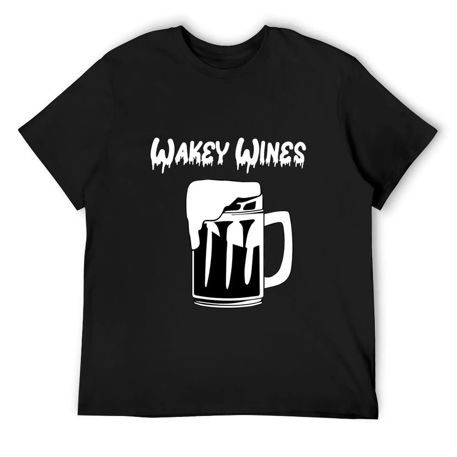 Wakey Wines for drink lover T-Shirt vintage clothes man t shirt for a boy blanks mens graphic t-shirts pack