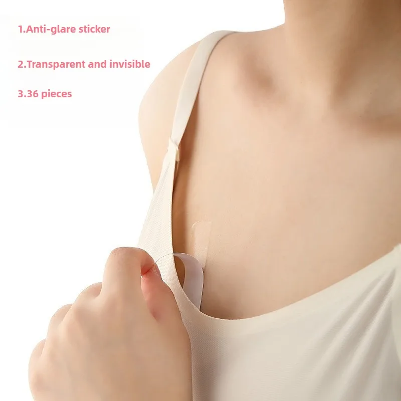 شريط غير مرئي على الوجهين للقمصان، ملصق مضاد للتعرض للملابس، يستخدم لتأمين أطواق القمصان