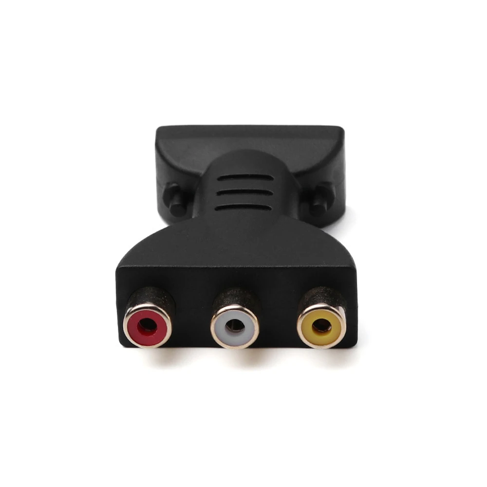 HDMI-compatible Male to 3 RCA Female Composite AV Audio Video Adapter Support 720p 1080p Digital Signals Converter for TV