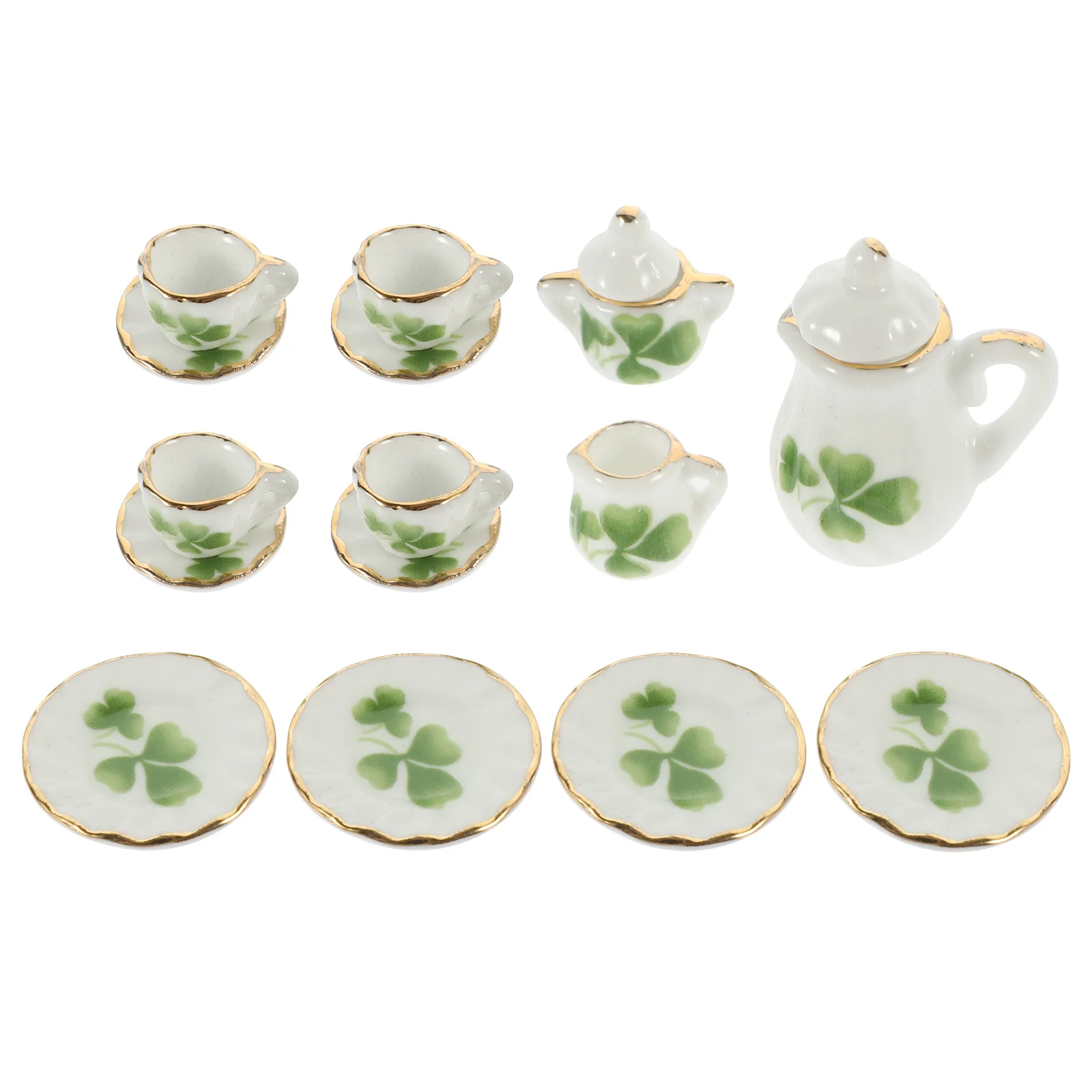 

House Tea Set Pretend Play Accessories Mini Cup Cups Toy Room Ornament Supplies Ceramics Pot Miniature