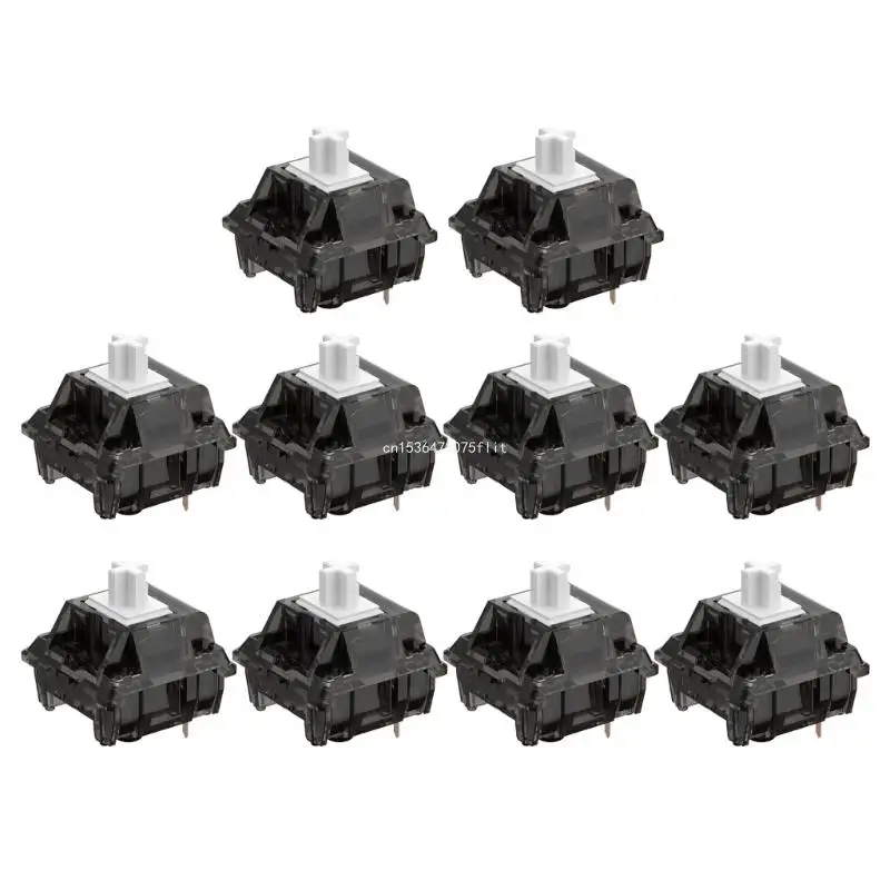 

10PCS Linear Switches Keyboard Switches 3Pins for Mechanical KeyboardsAxis Black White Panda Switches DropShipping