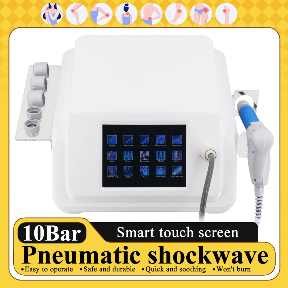 10Bar Pneumatic Shockwave Therapy Machine For ED Treatment And Knee Pain Relief Professional Shock Wave 2025 New Body Massager