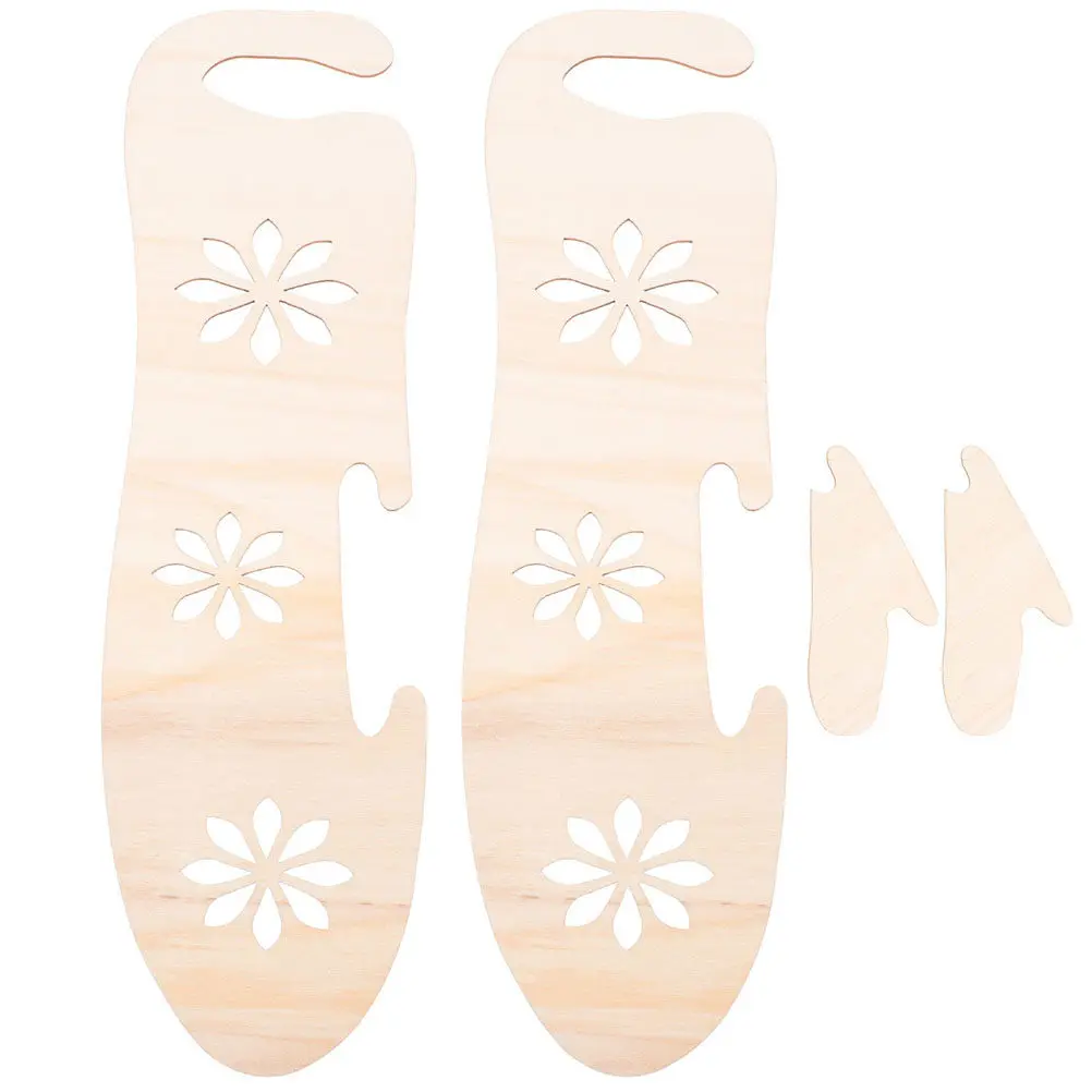 2pcs Wooden Glove Blocking Blocks for Knitting & Crochet – DIY Hand-Knit Gloves Display and Drying Organizer