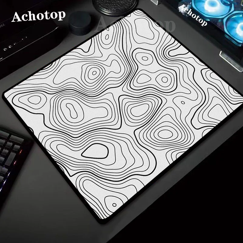 

Topography Mouse Mats Large Rubber Control Mouse Pad Gaming Mousepads Gamer Mousepad Black White Desk Pads Premium Keyboard Mat