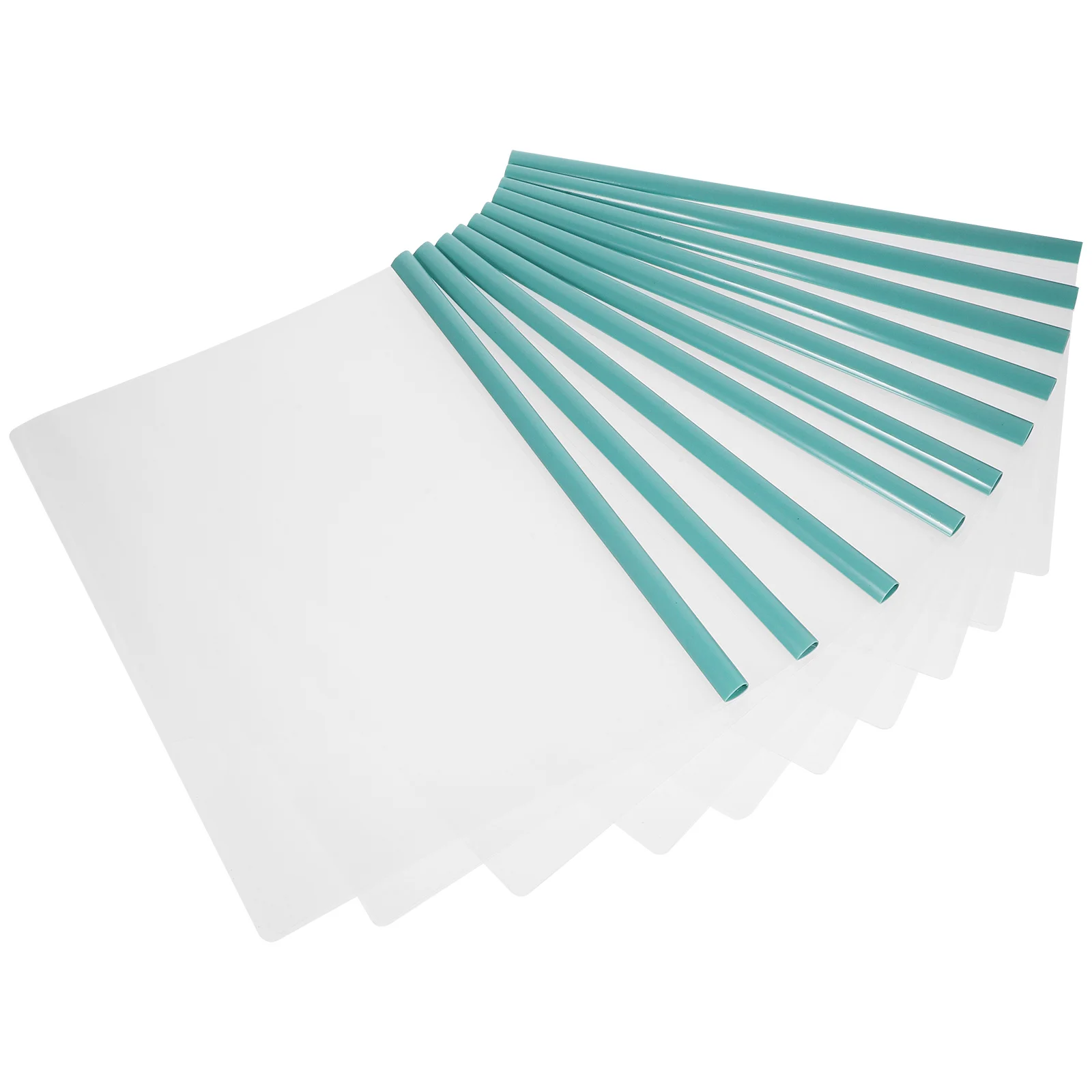 

10Pcs Transparent Sliding Bar Report Covers Clear Plastic Folder File Lever Clips Document Holders for Office School Filing