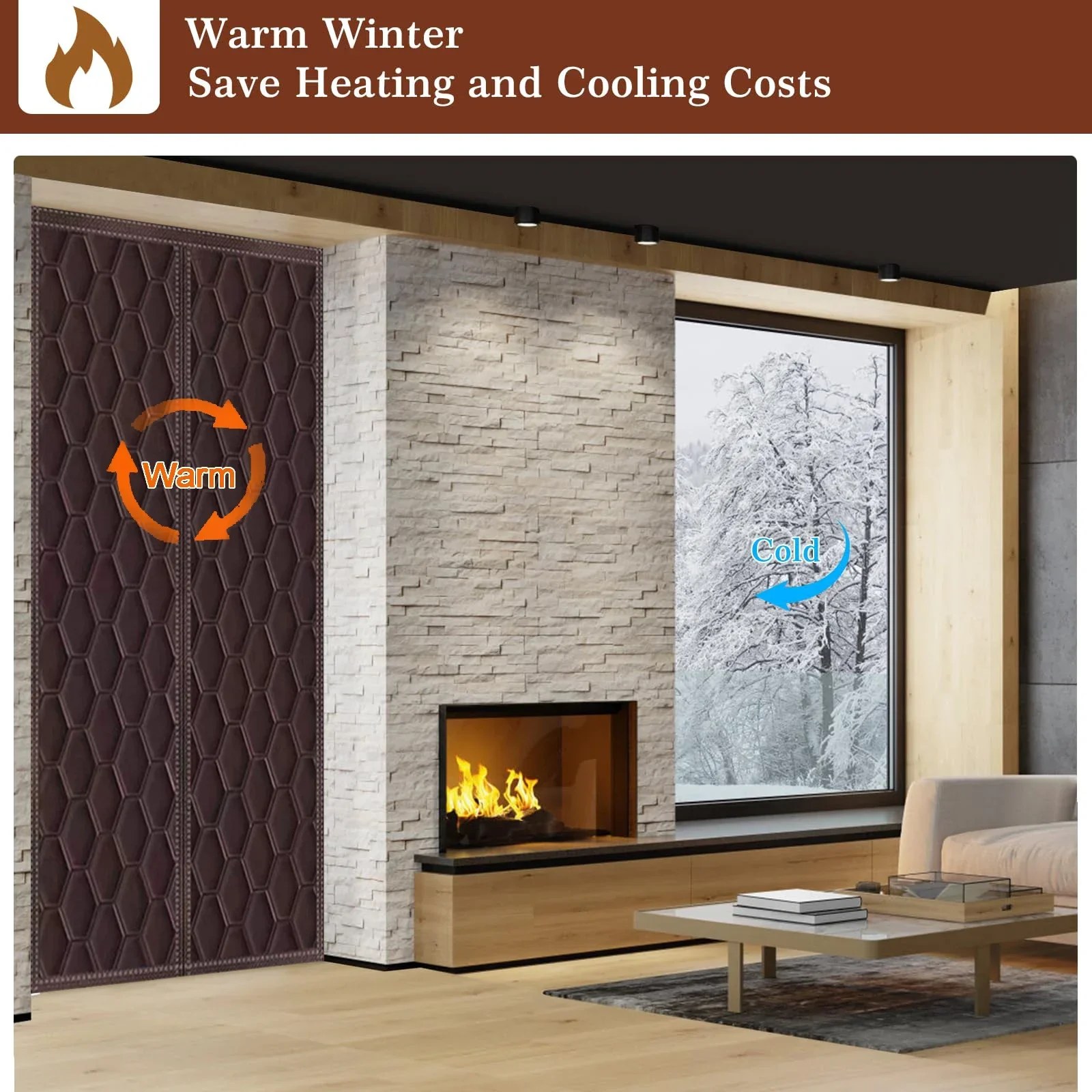 Windproof and Cold Proof Curtains, Warm and Heat-insulating Curtains,cold Insulation Curtains Winter Household Door Curtains,