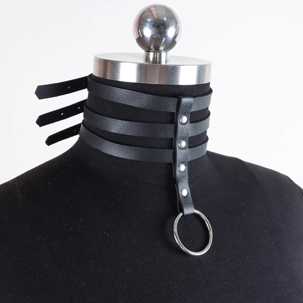 Gargantilla de cuero negro para mujer y niña, cadena de cuello gótico, Gargantilla Punk, joyería de Cosplay Kawaii, Collar dulce y fresco de moda