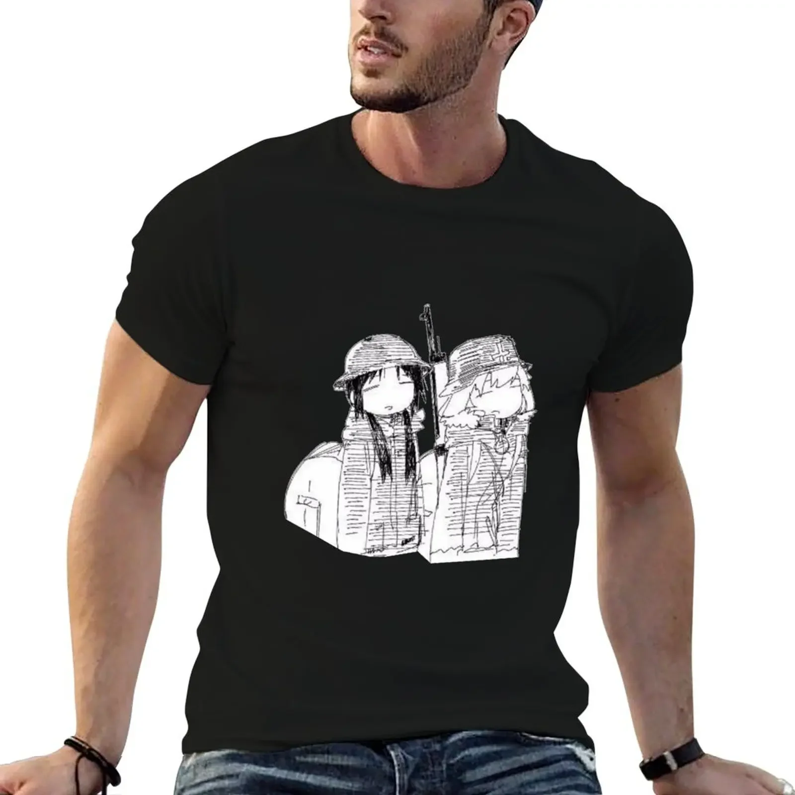 

Chito and Yuuri Tired T-Shirt oversizeds sublime blanks oversized mens big and tall t shirts