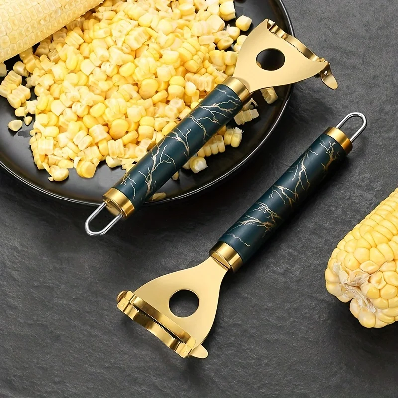1pc, Corn Planer, Corn Stripper, Stainless Steel Corn Cob Stripper, Household Corn Peeler, Reusable Corn Thresher, Creative - view 5