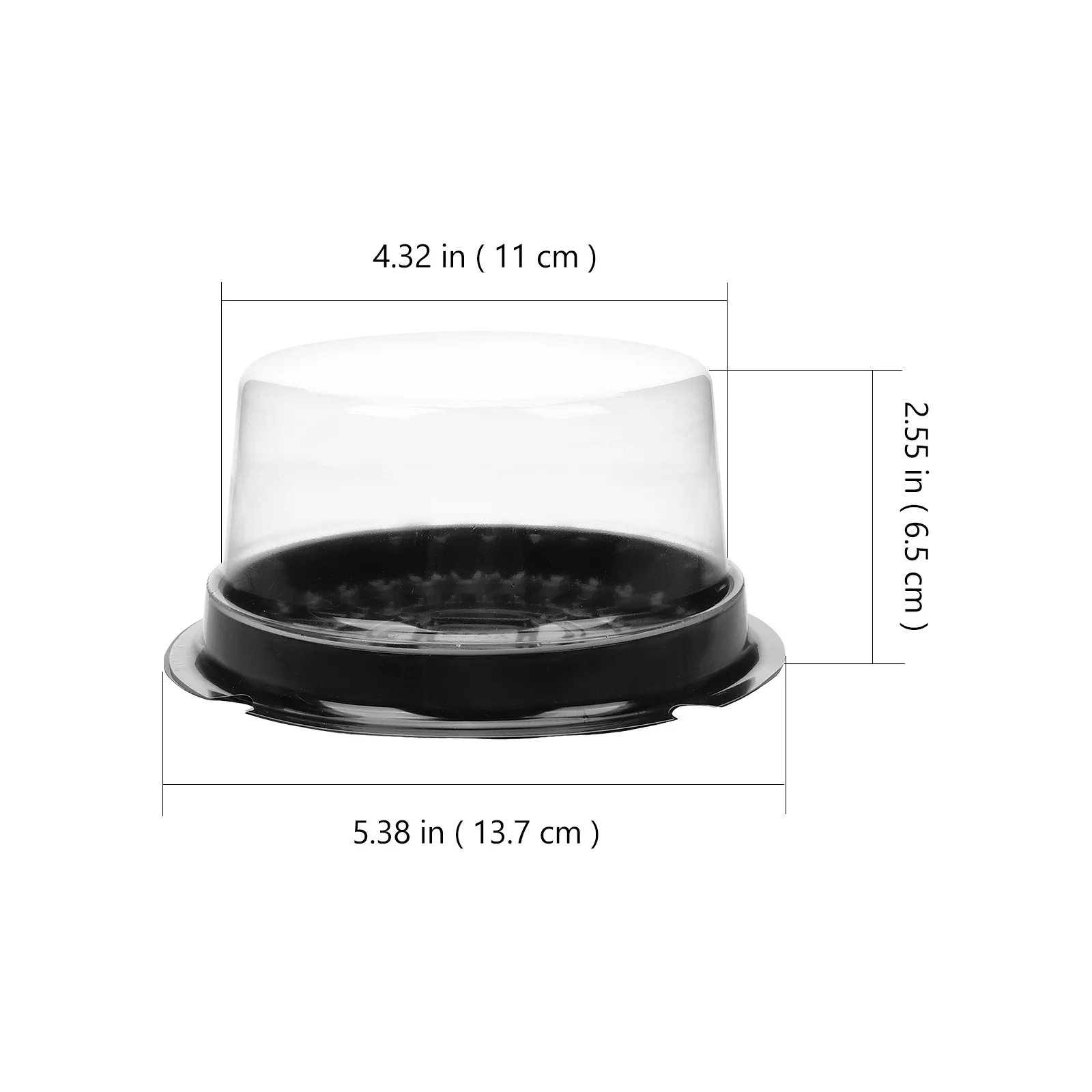Scatole per torte trasparenti da 50 pezzi Contenitori in plastica Confezione trasparente per porta torte per cupcakes Muffin Contenitori per dessert