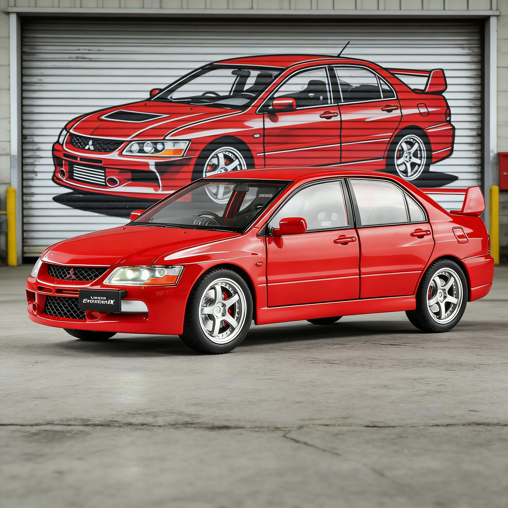 

Масштабная модель автомобиля Mitsubishi EVO9 (1:24) из сплава, имитирующая реалистичную гоночную спортивную машину, коллекционная, декоративная, детская игрушка.