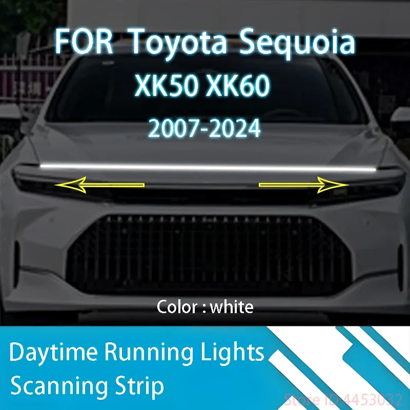 DRL Start Scan Strips Light FOR	Toyota	Sequoia	2007-2024	  Car Hood Light   Decorative Ambient Lamp 12V 59 Inches Waterproof