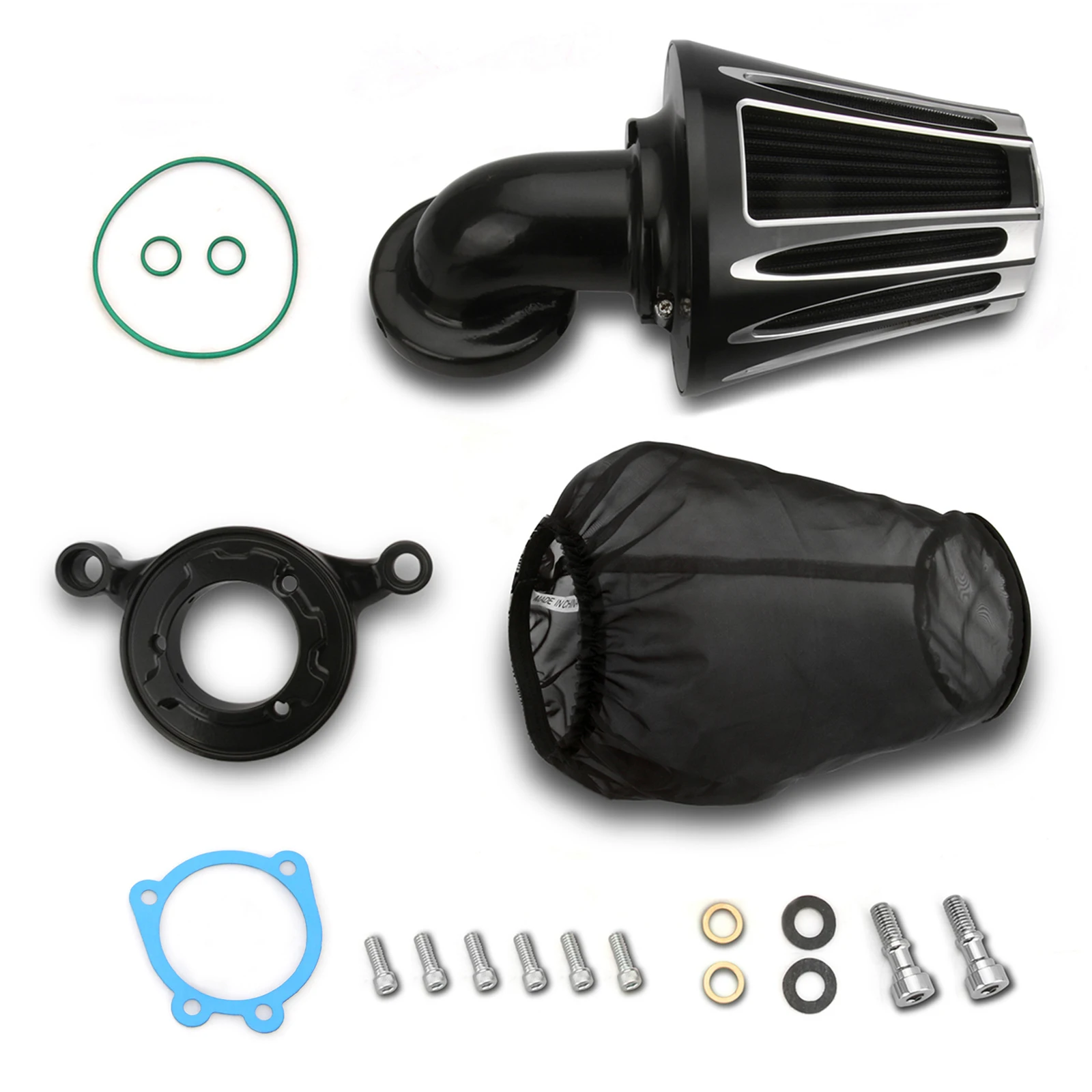 CNC Kegel luchtfilter inlaatfilters ontluchter voor harley Big Twin Softail Dyna Fat Boy Bob Night Train 99-15 touring FLHX - afbeelding 1