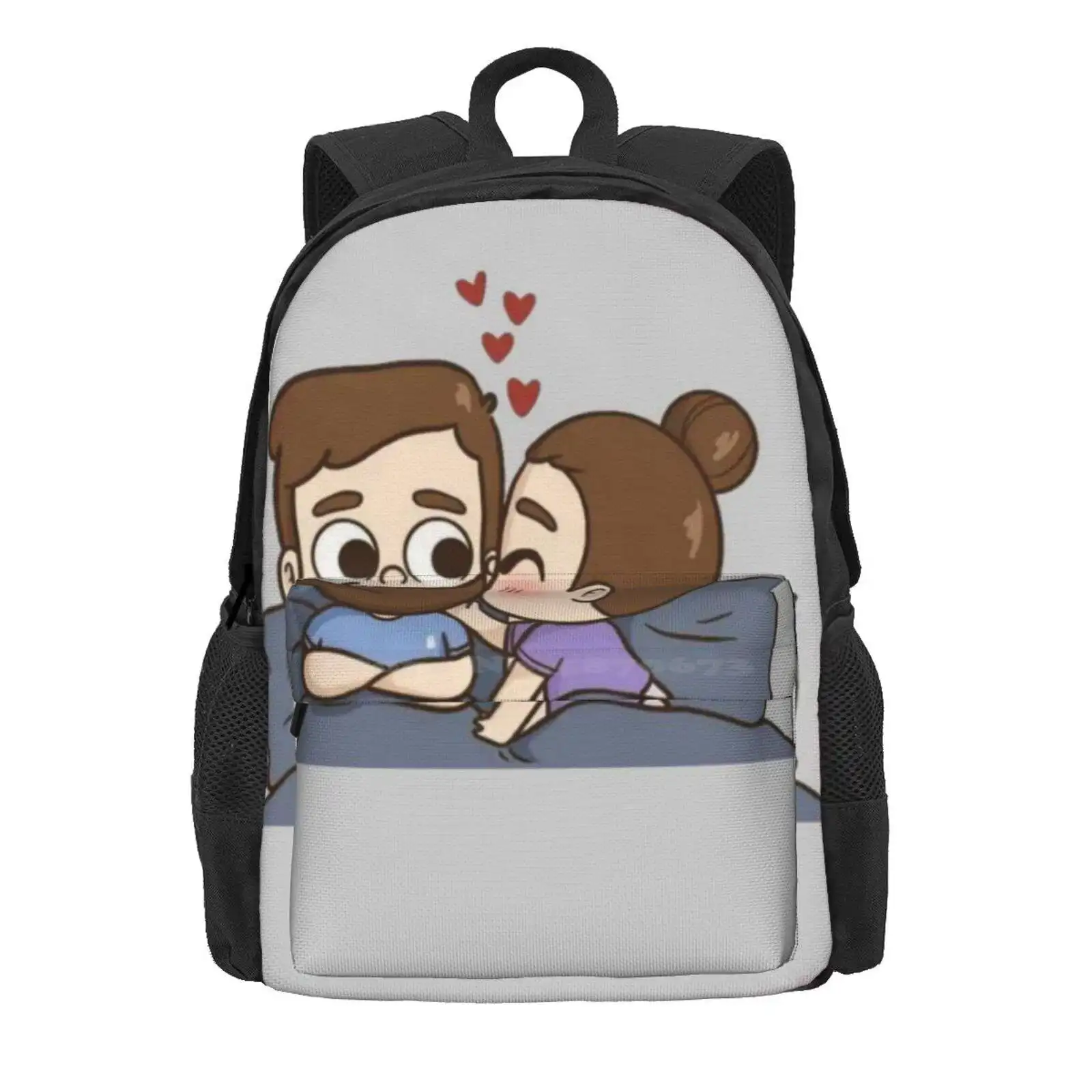 Pibubear Kissing Hot Sale Schoolbag Backpack Fashion Bags Pibu Bear Kissing Sleeping Cartoon Animate Couple Cute Giggle Adore