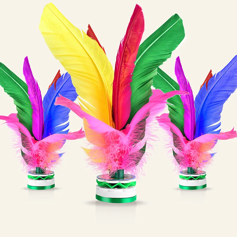 무소음 다채로운 거위 깃털 셔틀콕 이미지