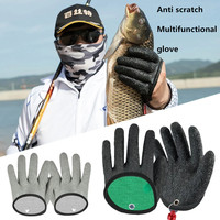 Fishing Gloves Catch Fish Anti-slip Durabl Knit Full Finger Waterproof Work Cutproof Glove Clasp Left Right Apparel Protect Hand