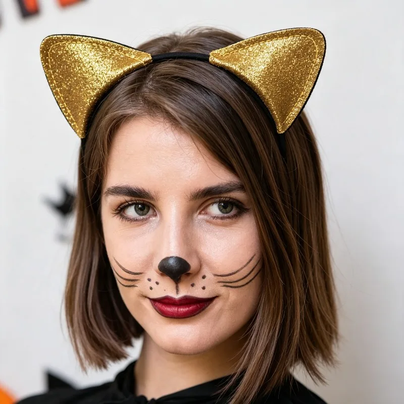 Photo Booth Prop Halloween Cat Accessory Headband of High Quality Perfect for Costume Parties Roleplaying and Stage Performances