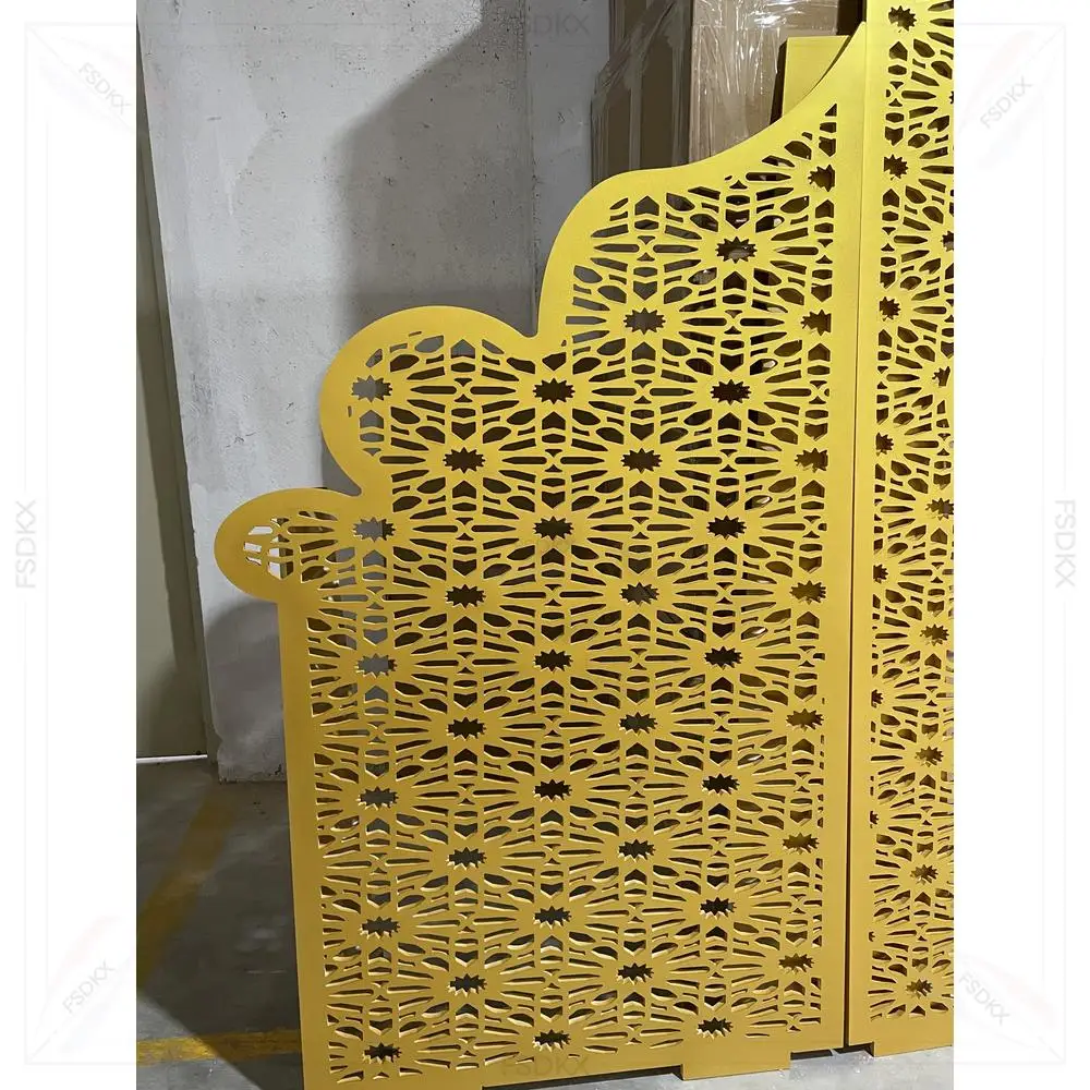 

FSDKX Stage Backdrop Pvc Panel Hollow Carved Royal Acrylic Backdrop For Wedding Decoration