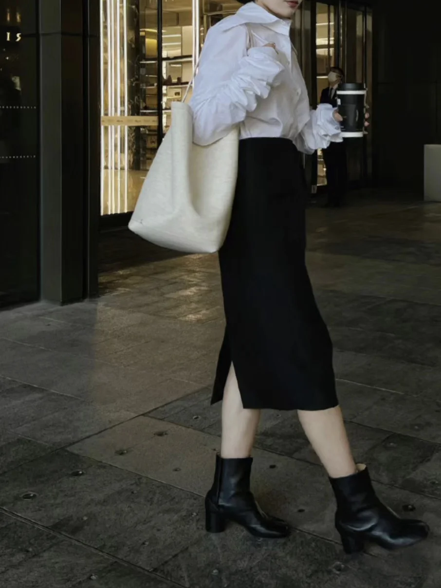 

Bla Asymmetric Skirt Women's Busin Commute Polyester Fiber mid Waist Skirt New Autumn Winter Faion 2025